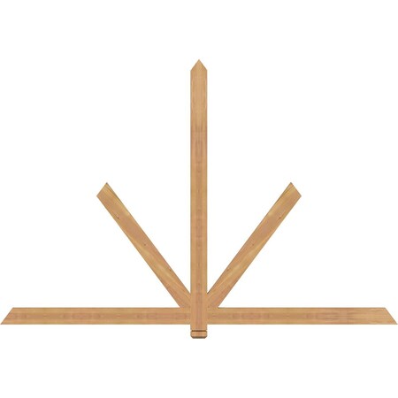 Ekena Millwork Kennewick Timber Gable Bracket, Western Red Cedar, 84"W x 56"H x 1 1/2"D x 3 1/2"F, 16/12 Pitch GBW084X56X0204KEN00SWR